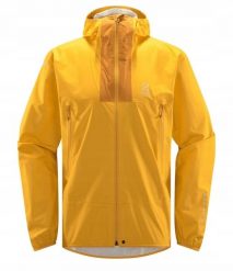 Kurtka przeciwdeszczowa Haglofs L.I.M Proof Jacket - sunny yellow/desert yellow. Żółte kurtki męskie Mac in Sac, l, bez wzorów, bez kaptura. Za 807.65 zł.