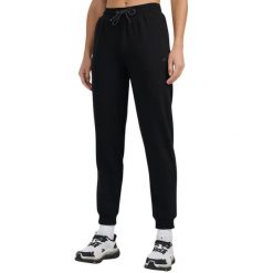 Spodnie damskie 4F CAS. Czarne spodnie dresowe damskie 4f, uniwersalny, bez wzorów, z bawełny. Za 129.99 zł.