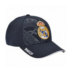 Czapka z daszkiem męska do piłki nożnej Real Madryt Cap 12TH granatowa. Niebieskie czapki i kapelusze męskie Real Madrid, bez wzorów, sportowe. Za 99.00 zł.