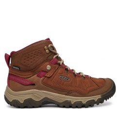 Trekkingi Keen. Brązowe obuwie sportowe damskie Keen, bez wzorów, trekkingowe. Za 599.99 zł.
