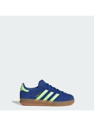 Adidas Sneakersy Gazelle Indoor KJ2302 Niebieski. Niebieskie buty sportowe chłopięce Adidas, bez wzorów, ze skóry, bez zapięcia. Za 299.99 zł.
