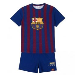 FC Barcelona piżama męska wielokolorowa. Niebieskie piżamy męskie FC Barcelona, m, bez wzorów, z bawełny, bez ramiączek, krótkie. Za 129.00 zł.