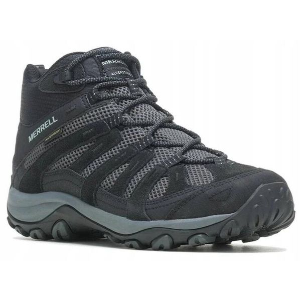 Buty trekkingowe męskie Merrell Alverstone 2 Mid WP. Czarne trekkingi męskie Merrell. W wyprzedaży za 599.99 zł.