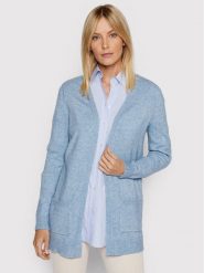 ONLY Kardigan Lesly 15174274 Niebieski Regular Fit. Niebieskie kardigany damskie Only, xs, bez wzorów, z wiskozy, bez kołnierzyka, bez ramiączek, bez kaptura. Za 169.99 zł.