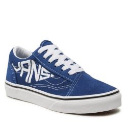 Tenisówki Vans. Niebieskie półbuty chłopięce Vans, bez wzorów, bez zapięcia. Za 239.99 zł.