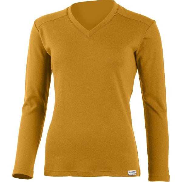 Damska bluza merino STELA. Żółte bluzy damskie LASTING, xl, bez wzorów, z dzianiny, bez kaptura. Za 649.95 zł.