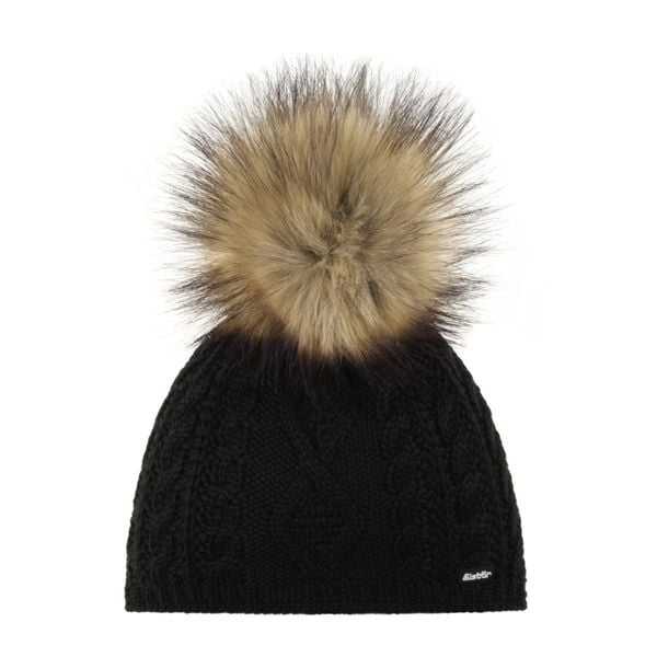 Czapka Eisbar Nelia Lux MÜ. Czarne czapki i kapelusze damskie Eisbar, na zimę, bez wzorów, z bawełny. Za 289.90 zł.