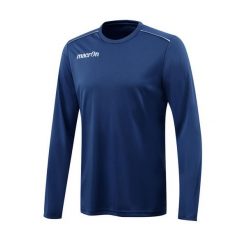 Koszulka treningowa Macron rigel. Niebieskie koszulki sportowe męskie Macron, m, bez wzorów, z materiału, bez kołnierzyka, bez ramiączek, na fitness i siłownię. Za 120.50 zł.