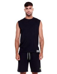 Sportowa koszulka męska bez rękawów. Niebieskie koszulki sportowe męskie LEONE 1947 APPAREL, l, bez wzorów, z bawełny, bez kołnierzyka, bez ramiączek, na fitness i siłownię. Za 42.06 zł.
