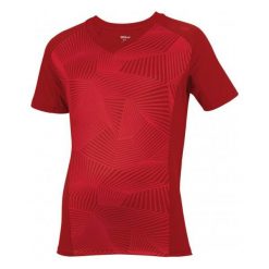 Wilson Koszulka Sportowa B Solana Geo Crew Terra Red S. Czerwone koszulki sportowe męskie Wilson, ze skóry. W wyprzedaży za 61.00 zł.