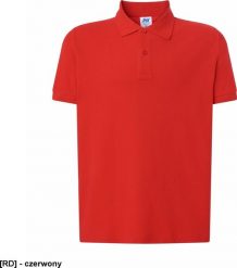 JHK PORA 210 - męskie polo z krótkim rękawem 100% stabilizowana bawełna, 200- 210g - czerwony XL. Czerwone koszulki polo męskie JHK, m, bez wzorów, z bawełny, bez ramiączek. Za 30.78 zł.