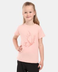 Dziewczęca bawełniana koszulka Kilpi MALGA-JG. Brązowe t-shirty i topy dla dziewczynek Kilpi, bez wzorów, z bawełny, bez ramiączek. Za 60.57 zł.