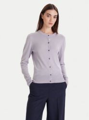 Calvin Klein Kardigan LV044D323G Szary Slim Fit. Szare kardigany damskie Calvin Klein, xl, bez wzorów, z wełny, bez kołnierzyka, bez ramiączek, bez kaptura. Za 649.99 zł.