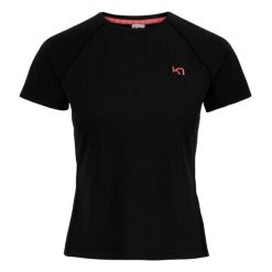 Koszulka Kari Traa Linnea. Czarne koszulki sportowe damskie Kari Traa, bez wzorów, sportowe, bez kołnierzyka. Za 224.50 zł.