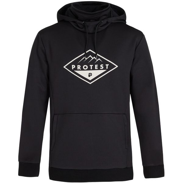 Bluza techniczna męska z kapturem Protest Prtissyk. Czarne bluzy męskie Jack Wolfskin, m, bez wzorów, z elastanu, z kapturem. Za 249.99 zł.