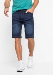 Bermudy dżinsowe w wygodnym fasonie, Regular Fit. Niebieskie jeansy męskie bonprix. Za 132.99 zł.