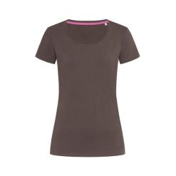 Damska Koszulka Z Okrągłym Dekoltem Claire. Brązowe koszulki sportowe damskie Stedman, s, bez wzorów, bez kołnierzyka, bez ramiączek, trekkingowe. Za 57.99 zł.