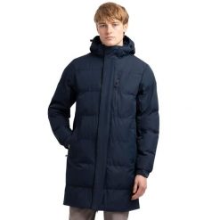 Męska Kurtka Ocieplana Clipster. Niebieskie kurtki męskie Trespass, m, bez wzorów, z materiału, z kapturem. Za 193.99 zł.