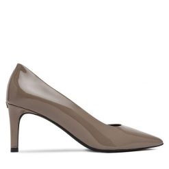 Szpilki Furla. Brązowe szpilki damskie Furla, bez wzorów, bez obcasa, bez zapięcia. Za 1,059.00 zł.