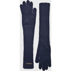 Trussardi Jeans - Rękawiczki. Czerwone rękawiczki damskie TRUSSARDI JEANS, z dzianiny. Za 149.90 zł.