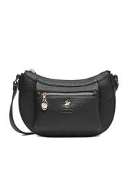 Beverly Hills Polo Club Torebka C-BHPC-L-017-08 Czarny. Czarne listonoszki damskie Beverly Hills Polo Club, bez wzorów, z materiału, bez dodatków. Za 159.99 zł.