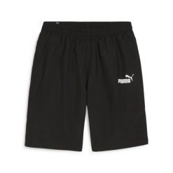 Męskie szorty cargo z tkaniny ESS PUMA Black. Czarne buty sportowe męskie Puma, z tkaniny, bez zapięcia, na fitness i siłownię. Za 154.35 zł.