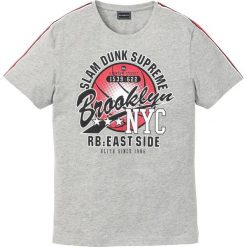 T-shirt Slim Fit bonprix jasnoszary melanż z nadrukiem. T-shirty męskie marki bonprix. Za 44.99 zł.