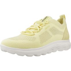 Tenisówki Geox Model D Spherica Kolor żółty. Żółte obuwie sportowe damskie Geox, bez wzorów, ze skóry, casualowe, bez zapięcia. Za 379.99 zł.