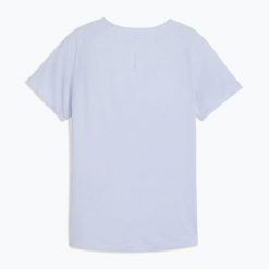 Koszulka do biegania damska PUMA Runspun Tee cool. Niebieskie koszulki sportowe damskie Puma, bez wzorów, sportowe, bez kołnierzyka. Za 169.99 zł.
