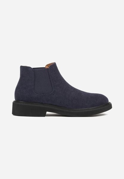 Niebieskie Botki Typu Sztyblety Fezorra. Niebieskie botki męskie Born2be, bez wzorów, z jeansu, eleganckie, bez zapięcia. Za 129.99 zł.