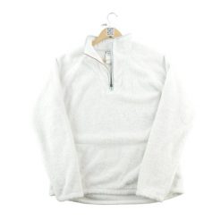 Second life - Polarowy sweter damski Sherpa z półzamkiem - Jak nowy. Białe swetry damskie The North Face, l, bez wzorów, z polaru, eleganckie, bez kołnierzyka, bez ramiączek, bez kaptura. Za 164.76 zł.