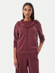 Guess Bluza V4YQ06 KCAY2 Bordowy Regular Fit. Czerwone bluzy damskie Guess, m, z aplikacjami, z syntetyku, bez kaptura. Za 394.99 zł.