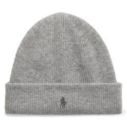 Czapka Polo Ralph Lauren. Szare czapki i kapelusze męskie Polo Ralph Lauren, na zimę, bez wzorów. Za 529.99 zł.