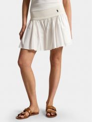 Polo Ralph Lauren Spódnica mini 211A12965002 Biały Regular Fit. Białe spódnice damskie Polo Ralph Lauren, xs, bez wzorów, z bawełny, mini. Za 1,199.00 zł.
