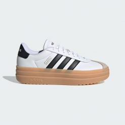 Buty VL Court Bold. Białe obuwie sportowe damskie Adidas, bez wzorów, z gumy, na fitness i siłownię. Za 349.00 zł.