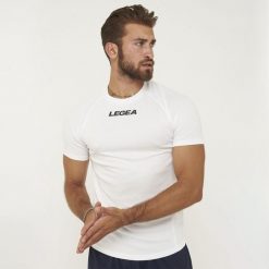 Męska Multisportowa Koszulka Treningowa LIPSIA Biała. Białe koszulki sportowe męskie Legea, m, bez wzorów, z poliesteru, bez kołnierzyka, bez ramiączek, na fitness i siłownię. Za 60.00 zł.