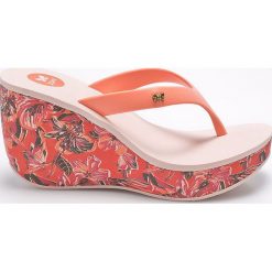 Zaxy - Koturny. Brązowe klapki damskie Zaxy, bez wzorów, z materiału, bez obcasa, na koturnie, bez zapięcia. W wyprzedaży za 119.90 zł.