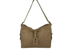 Codzienna torebka damska na ramię - Beżowa. Brązowe torby na ramię damskie Barberinis, bez wzorów, ze skóry, biznesowe, małe, bez dodatków. Za 222.99 zł.