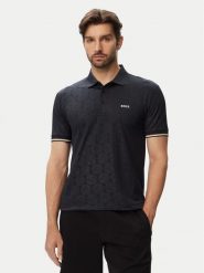 HUGO Polo Game 1 50564785 Granatowy Slim Fit. Niebieskie koszulki polo męskie Hugo, m, bez wzorów, z syntetyku, bez ramiączek. Za 629.99 zł.