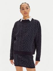 Patrizia Pepe Sweter 2K0268 K210 Granatowy Regular Fit. Niebieskie swetry damskie Patrizia Pepe, bez wzorów, z syntetyku, bez kołnierzyka, bez ramiączek, bez kaptura. Za 459.99 zł.
