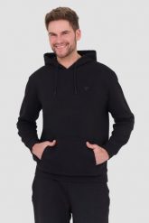 GUESS Czarna bluza Aldwin Hooded. Czarne bluzy męskie Guess, l, z aplikacjami, bez kaptura. W wyprzedaży za 292.99 zł.