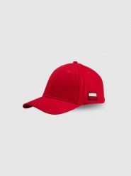 4F Czapka kibica z daszkiem uniseks - czerwona S/M (58cm). Czerwone czapki i kapelusze damskie 4f, bez wzorów, z materiału, sportowe. Za 59.99 zł.
