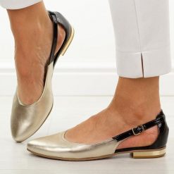 Złote skórzane Polskie baleriny damskie Gregors 699. Żółte baleriny damskie GREGORS, na lato, bez wzorów, z jeansu, eleganckie, bez obcasa, na obcasie. Za 399.00 zł.