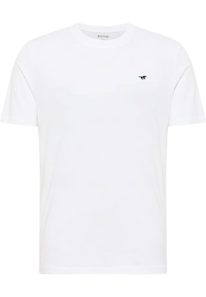 Męski T-Shirt Mustang Style Alex General White 1017989 2045. Białe t-shirty męskie Mustang, m, bez wzorów, bez kołnierzyka. Za 79.99 zł.