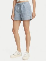 Guess Jeans Szorty jeansowe W6GD53 D7881 Niebieski Regular Fit. Niebieskie szorty damskie Guess Jeans, l, z aplikacjami, z bawełny. Za 299.99 zł.