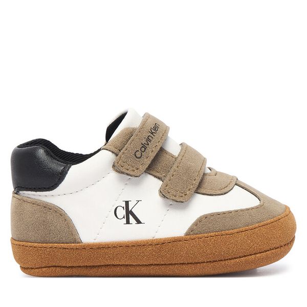 Niechodki Calvin Klein. Brązowe trampki i tenisówki chłopięce Calvin Klein, bez wzorów, bez zapięcia. Za 189.99 zł.