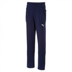 Spodnie dla chłopca Puma Liga Casuals Pants granatowe 655635 06. Białe spodnie sportowe dla chłopców Puma, bez wzorów, sportowe, do piłki nożnej. Za 120.00 zł.