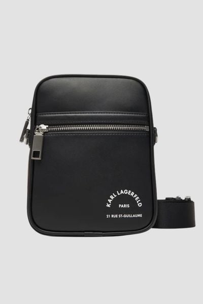 KARL LAGERFELD Saszetka męska czarna z logo. Czarne saszetki męskie KARL LAGERFELD, eleganckie. W wyprzedaży za 449.99 zł.