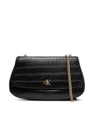 Calvin Klein Torebka Ck Croc Conv Chain Medium Bag LV04F3284G Czarny. Czarne torebki do ręki damskie Calvin Klein, bez wzorów, ze skóry, wizytowe, bez dodatków. Za 499.99 zł.