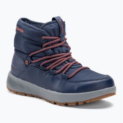 Sniegowce damskie Columbia Solpeside Village Omni-Heat Mid. Niebieskie obuwie sportowe damskie Columbia, na zimę, trekkingowe, omni-heat (columbia). Za 329.99 zł.